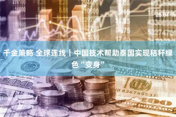 千金策略 全球连线｜中国技术帮助泰国实现秸秆绿色“变身”
