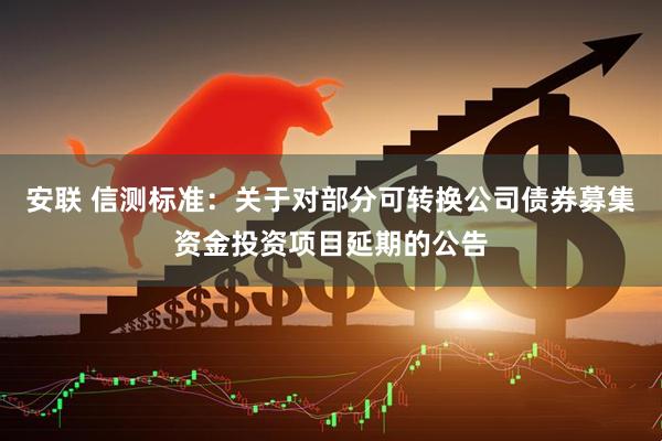 安联 信测标准：关于对部分可转换公司债券募集资金投资项目延期的公告